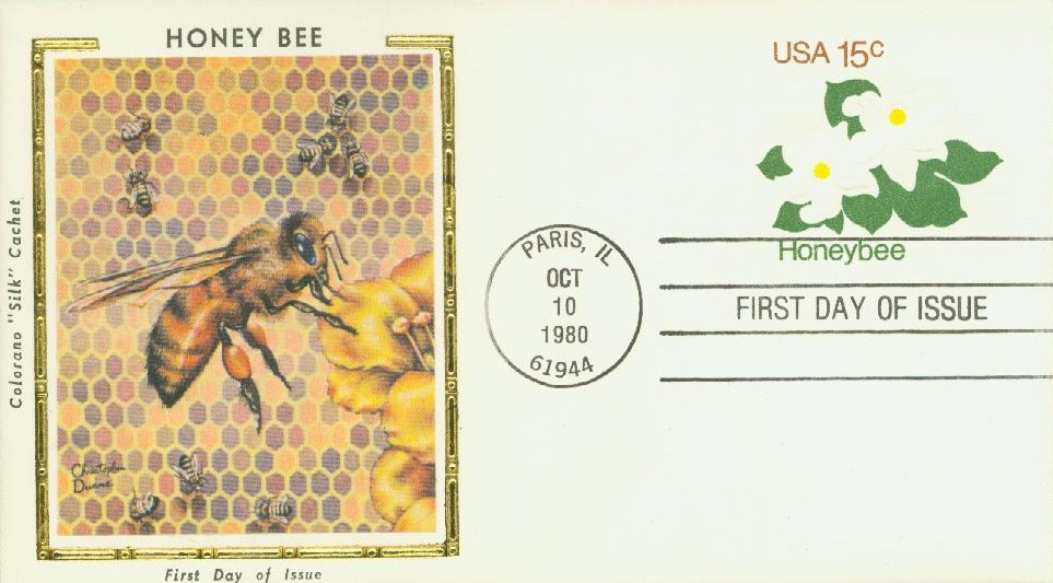 1980 15Â¢ Honeybee & Orange Blossums Env.