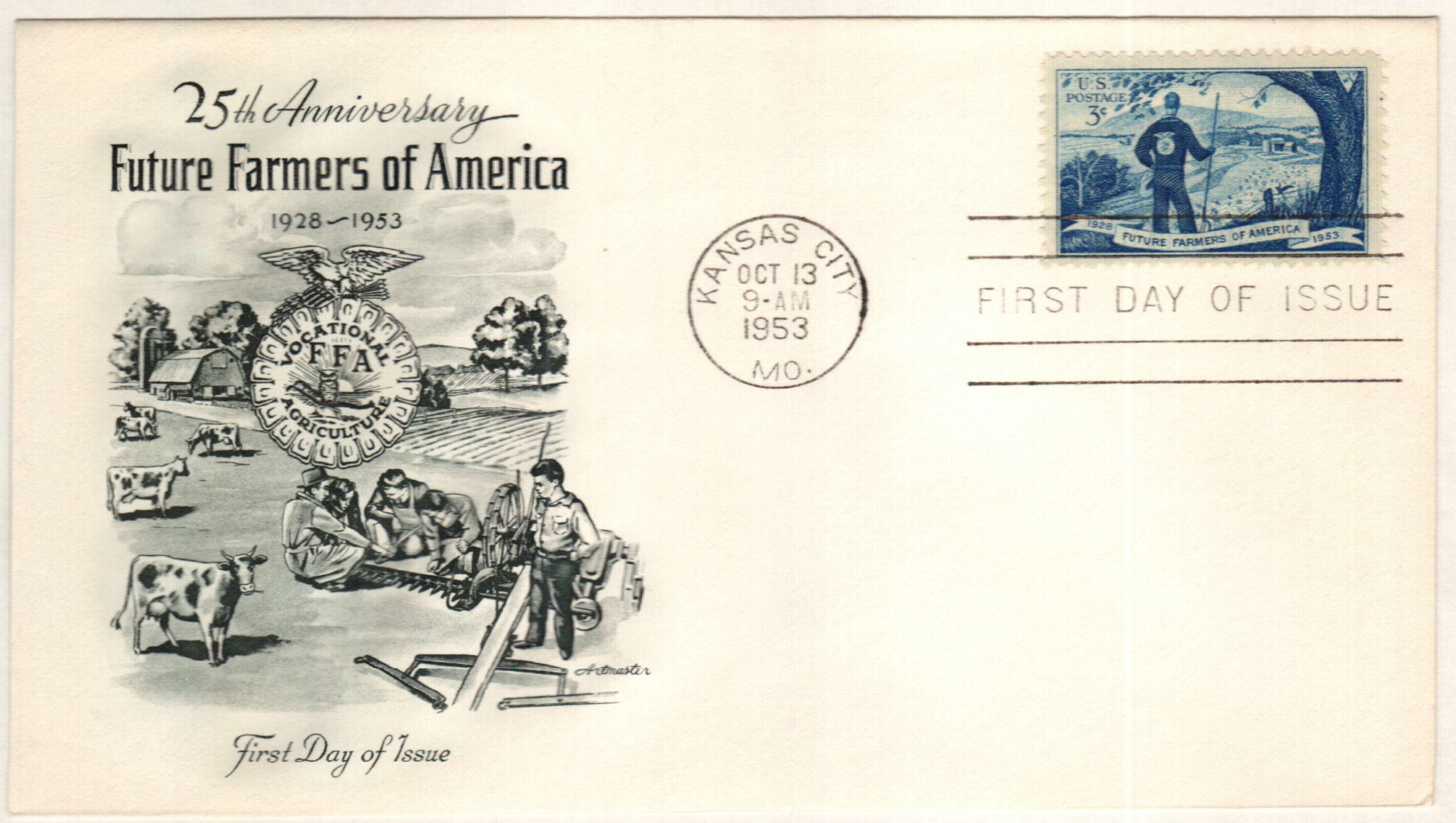 1953 3¢ Future Farmers of America Classic First Day Cover