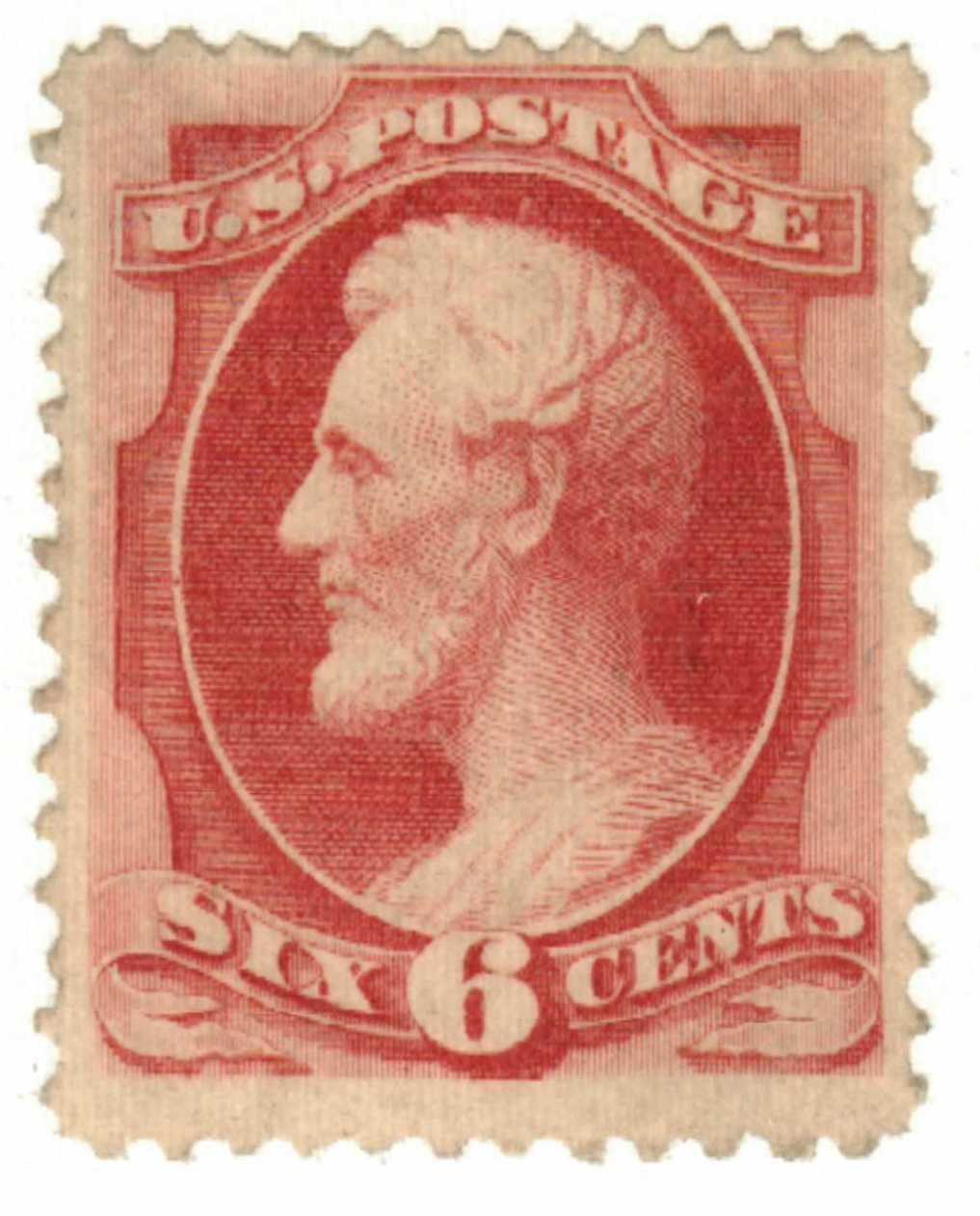 1870-71 6¢ Lincoln, carmine