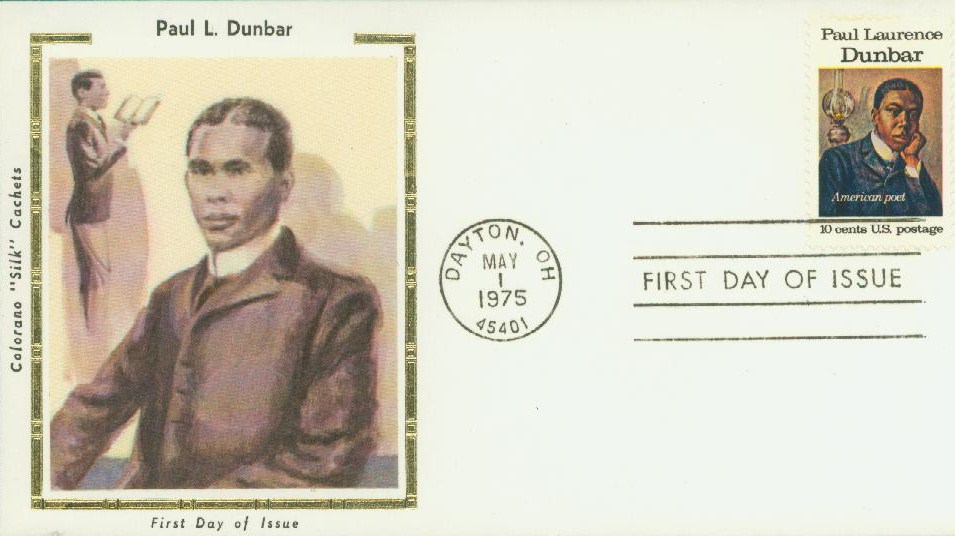 1975 10¢ Paul Laurence Dunbar Colorano Silk Cachet First Day Cover