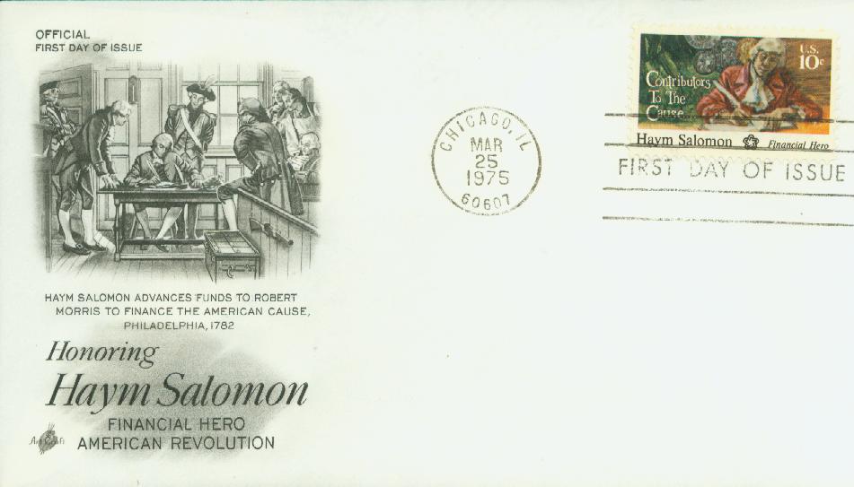 1975 10¢ Haym Salomon Classic First Day Cover