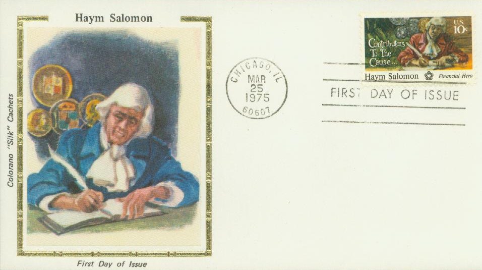 1975 10¢ Haym Salomon Colorano Silk Cachet First Day Cover