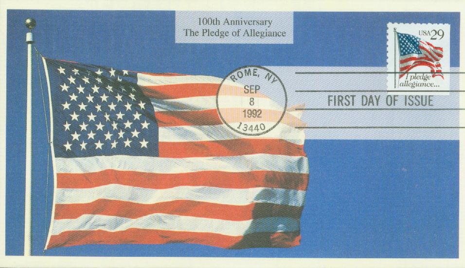 1992 Pledge Mystic First Day Cover