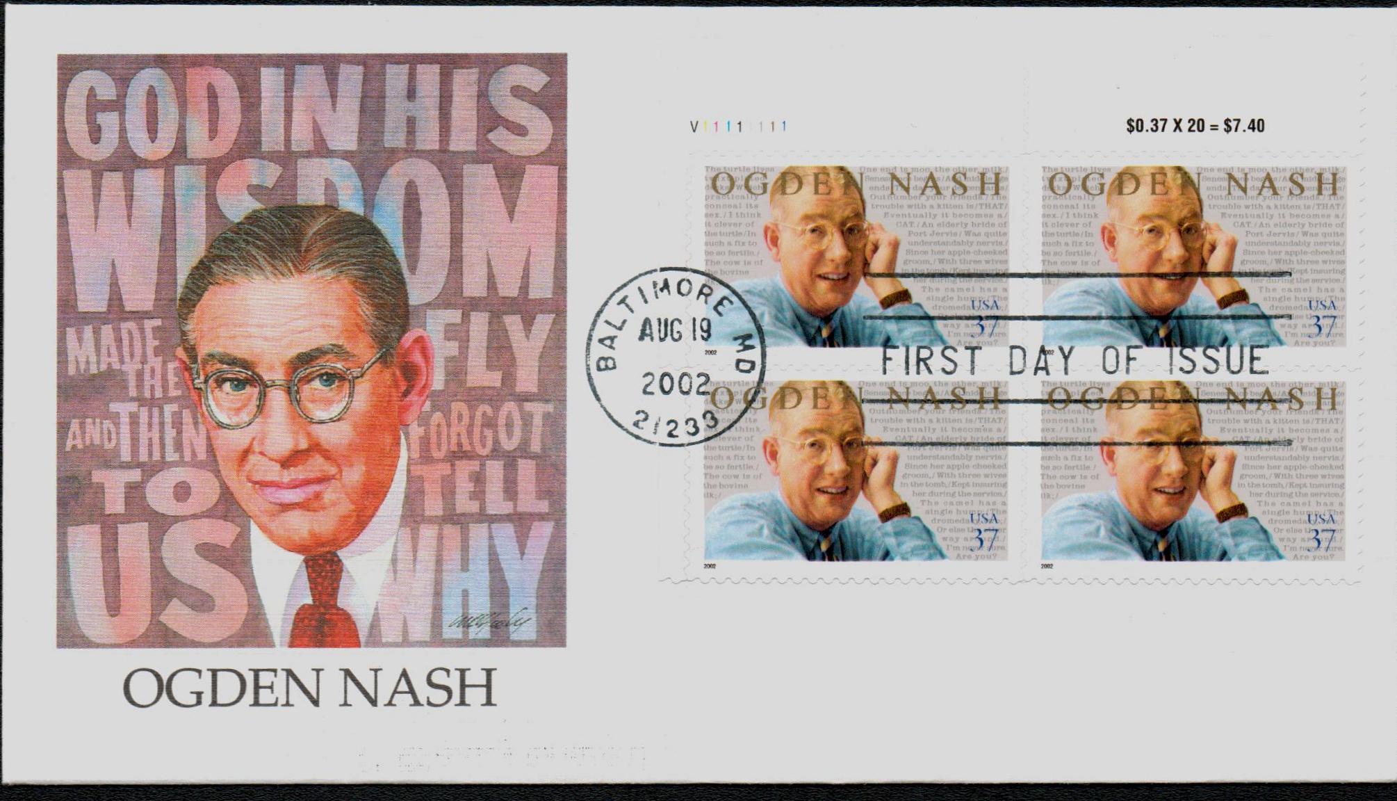 Nash Fleetwood plate Block First Day Cover