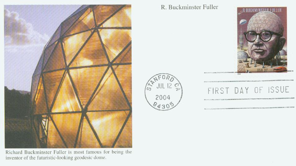 2004 37¢ Buckminster Fuller Mystic First Day Cover
