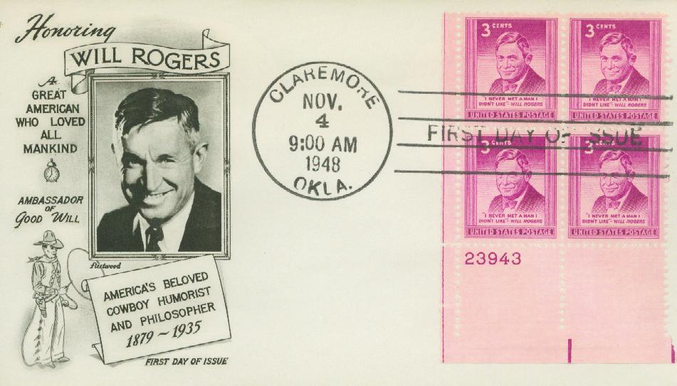U.S. #975 FDC – 1948 Rogers First Day Cover.