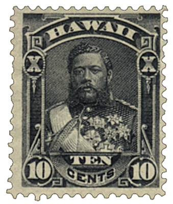 U.S. #H40 – Hawaii stamp picturing King Kalākaua , the Merrie Monarch.