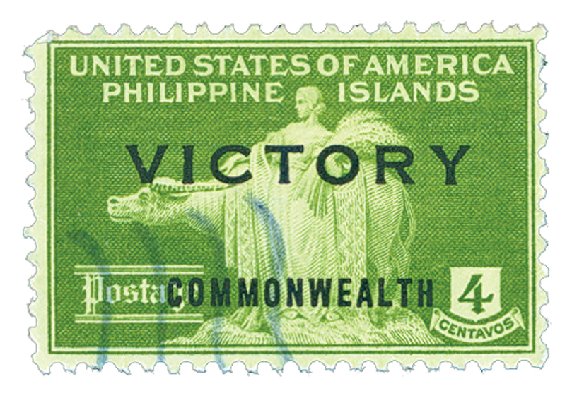 U.S. #PH486 – Philippines stamps were overprinted “Victory” in the months following the liberation.