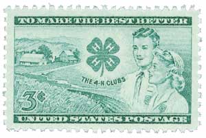 1952 3Â¢ 4-H Club stamp