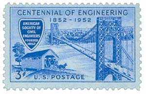 U.S. #1012 pictures the George Washington Bridge, also designed by Ammann.