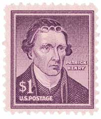 U.S. #1052 – Patrick Henry stamp from the Liberty Series.