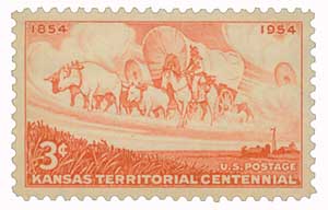 1954 Kansas Territory stamp