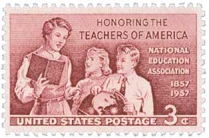 1957 3Â¢ School Teachers stamp