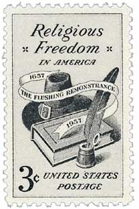 U.S. #1099 was issued to honor the 300th anniversary of the “Flushing Remonstrance.”