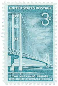 U.S. #1109 was issued on the day of the bridgeâ€™s dedication ceremony.