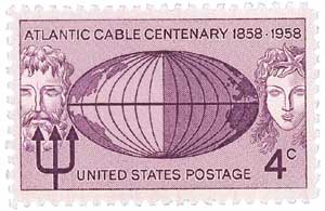 U.S. #1112 – Bly used underwater cables and telegraphs to report on her journey.