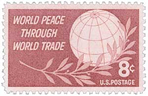 1959 4¢ World Peace Through World Trade stamp