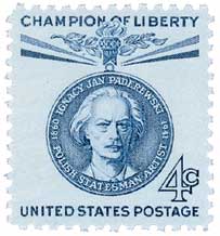 1960 4Â¢ Champions of Liberty: Ignacy Paderewski