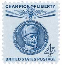 1960 4Â¢ Mannerheim stamp