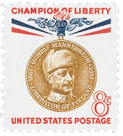 1960 8Â¢ Mannerheim stamp