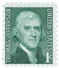 1968 Jefferson stamp