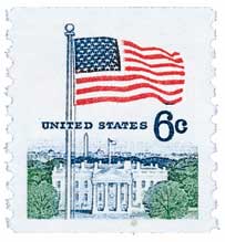 1969 Flag Over White House stamp