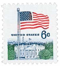 1970 6¢ Flag and White House