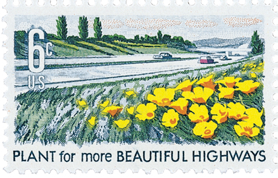 1969 6¢ Beautification of America: Plant for more Beautiful Highways