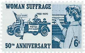  1970 6¢ Woman Suffrage 50th Anniversary stamp