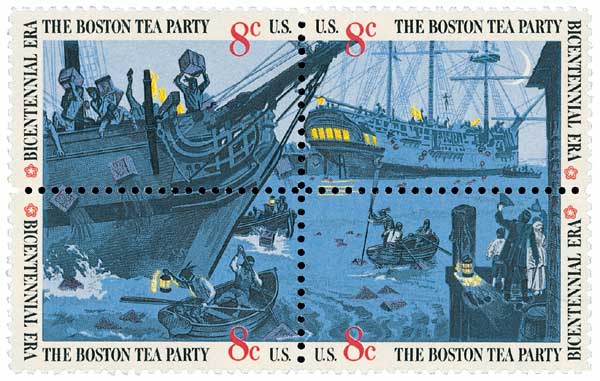 1973 Boston Tea Party stamps