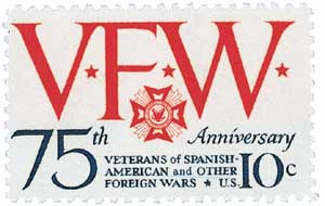 U.S. #1525 was issued for the 75th anniversary of the VFW.