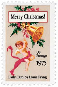 1975 10Â¢ Contemporary Christmas: Christmas Card stamp