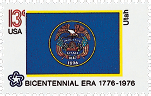 32c Utah Statehood stamp | Vintage Unused Postage Stamp | Pack of 10 stamps  | Rocky Mountain Bride | Arches National Park | Great Salt Lake
