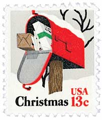 1977 13¢ Contemporary Christmas: Rural Mailbox