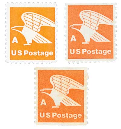 1735//43 - 1978 A Rate Change Stamps, set of 3 - Mystic Stamp