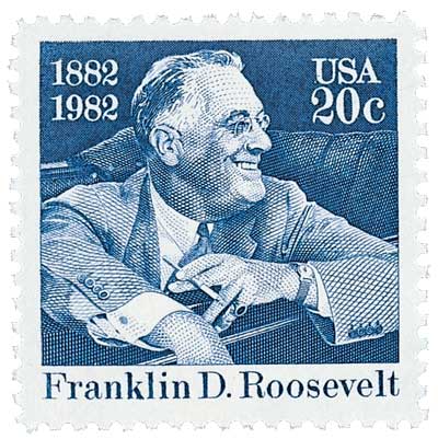 U.S. #1950 was issued for FDR’s 100th birthday.