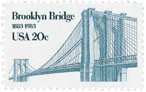 U.S. #2041 was issued for the 100th anniversary of the Brooklyn Bridge.