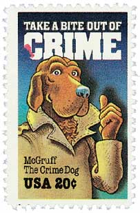1984 20¢ McGruff the Crime Dog, Crime Prevention