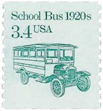 1985 3.4Â¢ Transportation Series: School Bus, 1920s