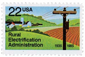 1985 22¢ Rural Electrification Administration stamp