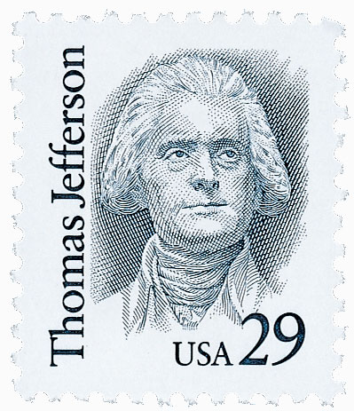 1993 Jefferson stamp
