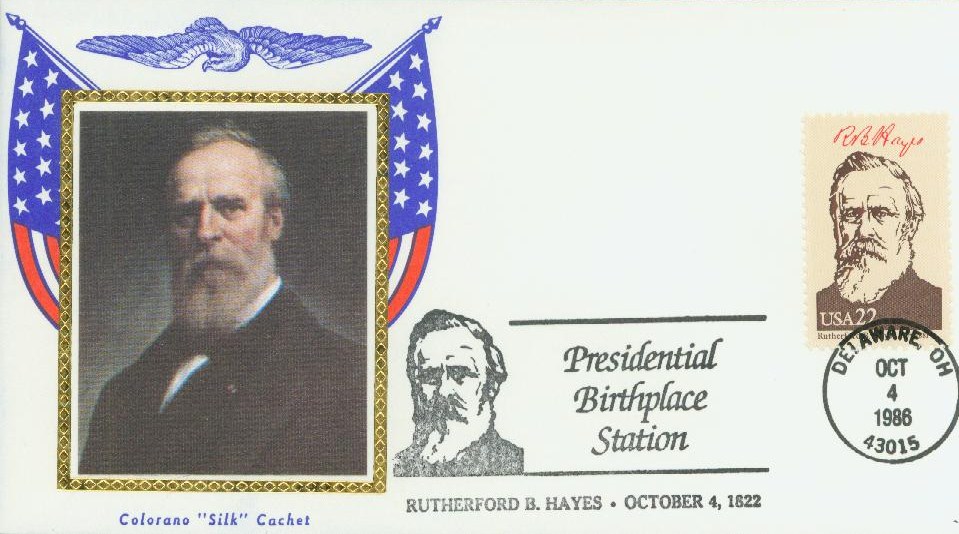 U.S. #2218a – Commemorative cover marking Hayes’ 164th birthday. 