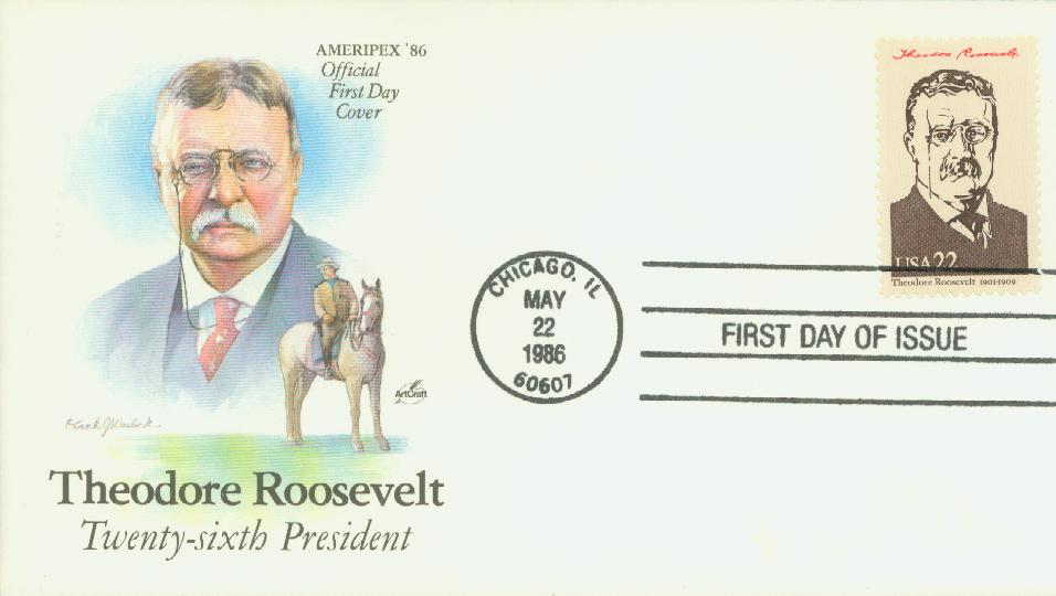 U.S. #2218g – 1986 Roosevelt First Day Cover.