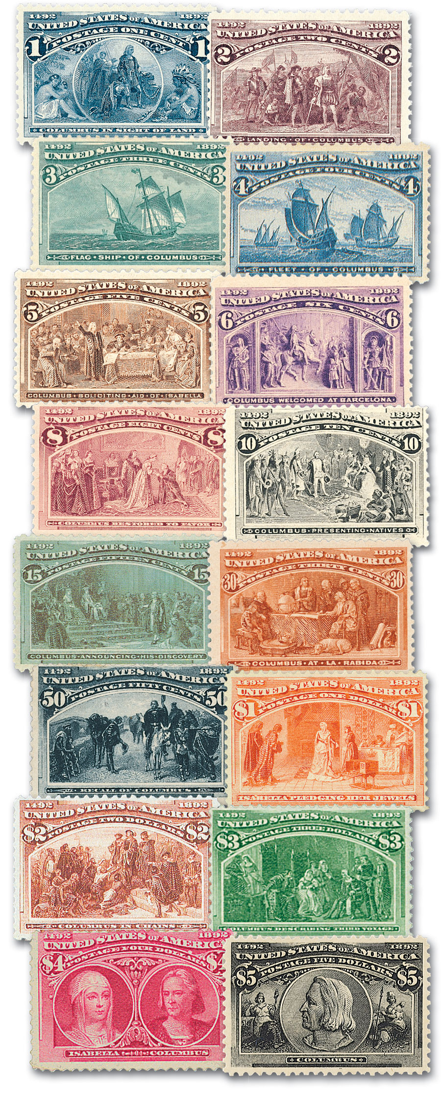 Complete Set of Columbian Stamps