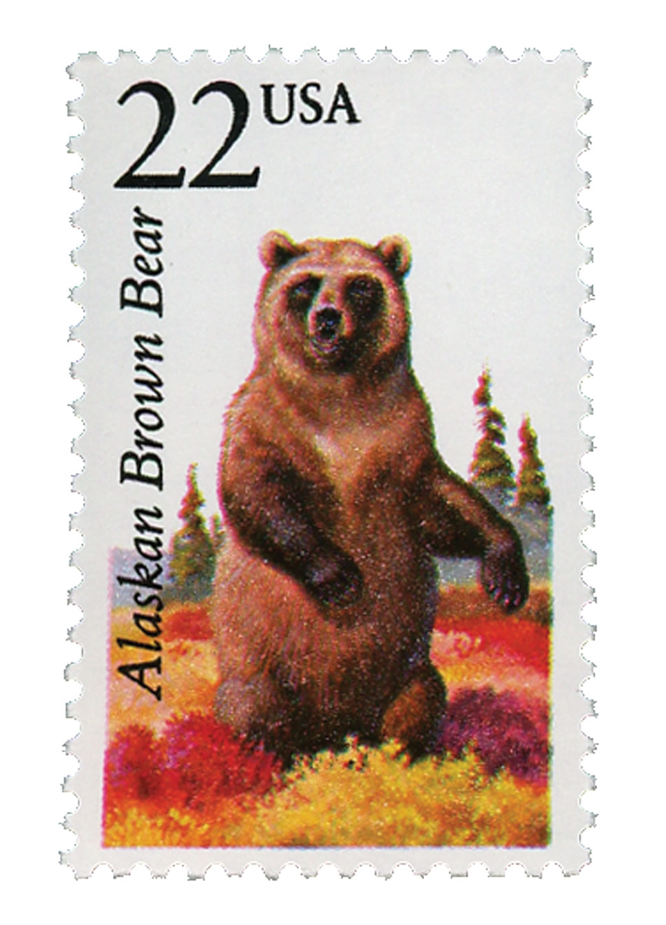 1987 22¢ Alaskan Brown Bear stamp