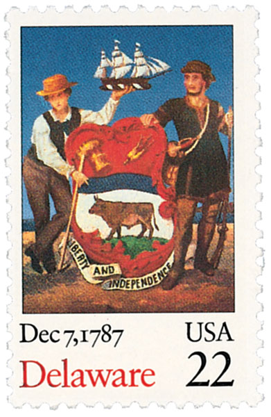 U.S. #2336 was issued for Delaware’s 200th anniversary.