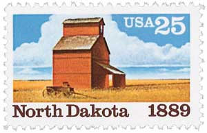 U.S. #2403 was issued for the centennial of North Dakota’ statehood.