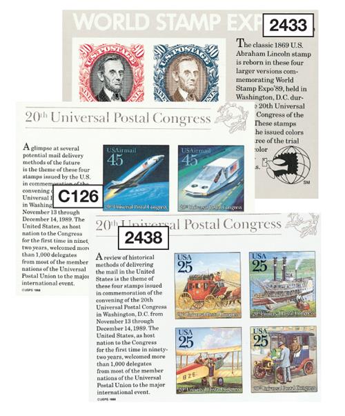 U.S. #2433//C126 were issued for the 20th Universal Postal Congress.