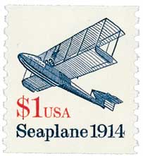 1990-94 $1 Transportation Series: Seaplane, 1914