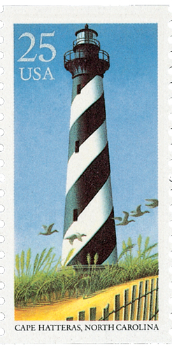 1990 25Â¢ Cape Hatteras Lighthouse stamp